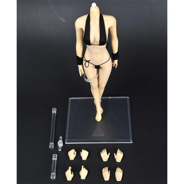 JIAOU Puppe 1/6 – Superflexible weibliche Figur 30 cm aus Silikon und Metall