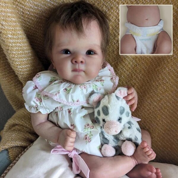 Lonian Reborn realistische Neugeborene Puppe 45 cm weicher Körper mit Zubehör