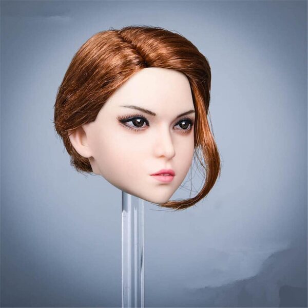 Testa Femminile 1/6 per Action Figure 12 Pollici con Capelli Piantati in PVC