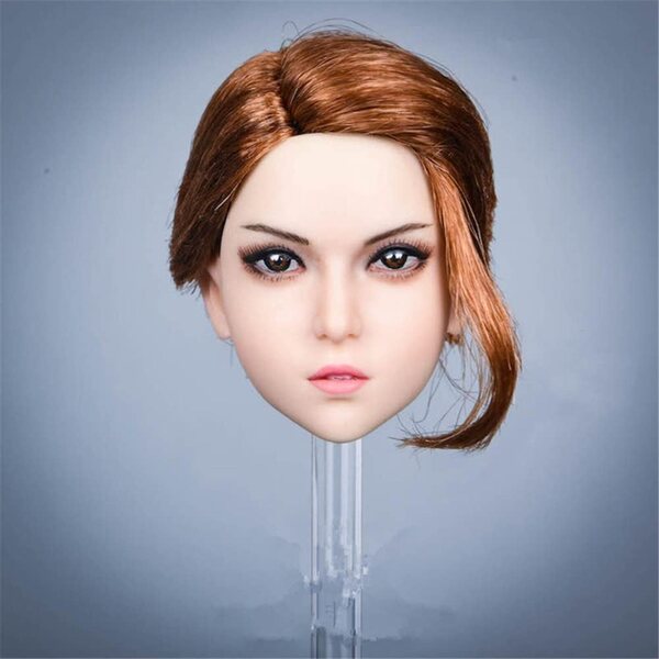 Testa Femminile 1/6 per Action Figure 12 Pollici con Capelli Piantati in PVC