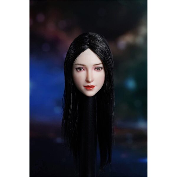 Testa Femminile 1/6 Scultura con Capelli Impiantati per Action Figure 12''