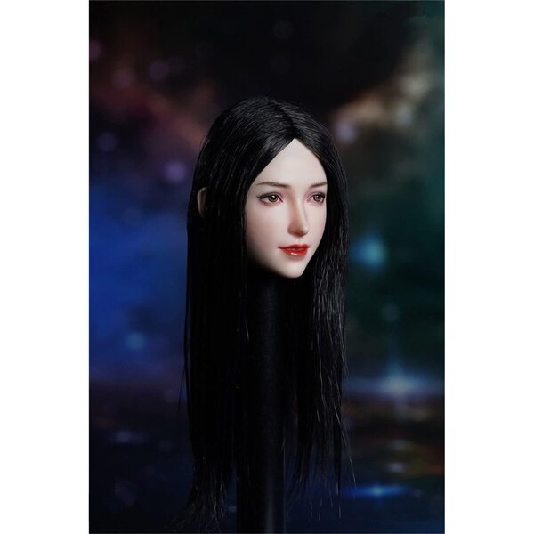 Testa Femminile 1/6 Scultura con Capelli Impiantati per Action Figure 12''