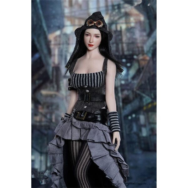 Testa Femminile 1/6 Scultura con Capelli Impiantati per Action Figure 12''