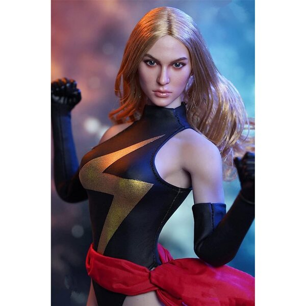 Testa Femminile 1/6 Scaled con Capelli Impiantati per Action Figure 12'' Phicen VC HT JO