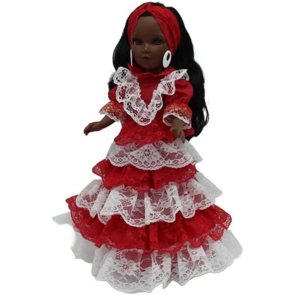 Folk Artesanía Santera Religiöses Kleid für die Puppen Sintra, Simona, Mari und Pepa
