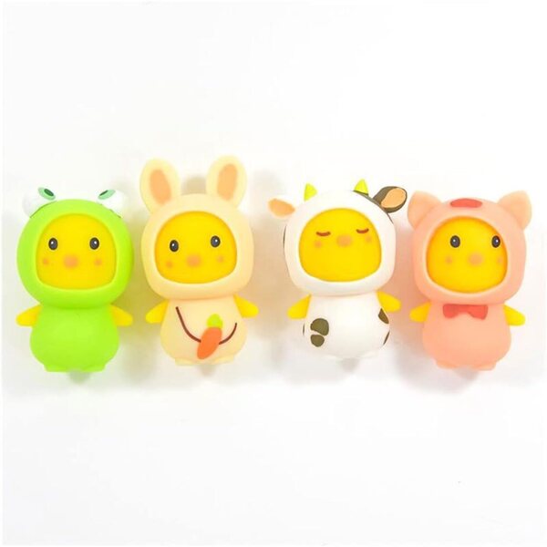 Set 6 Pezzi Kögler Pulcini da Vestire in Silicone TPR 7 cm con Accessori Animali