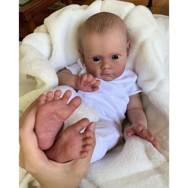 Lonian Reborn Babypuppe 60 cm mit handbemaltem Haar und realistischem weichem Körper