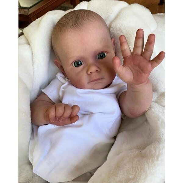 Lonian Reborn Baby Puppe 60 cm con capelli dipinti a mano e corpo morbido realistico
