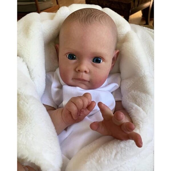 Lonian Reborn Baby Puppe 60 cm con capelli dipinti a mano e corpo morbido realistico
