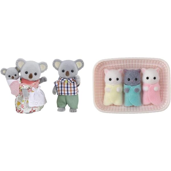 Sylvanian Families Koala- und Perserkatzen-Drillinge – Figurenset für Kinder ab 3 Jahren
