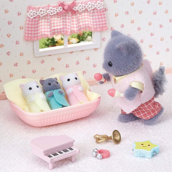 Sylvanian Families Koala- und Perserkatzen-Drillinge – Figurenset für Kinder ab 3 Jahren