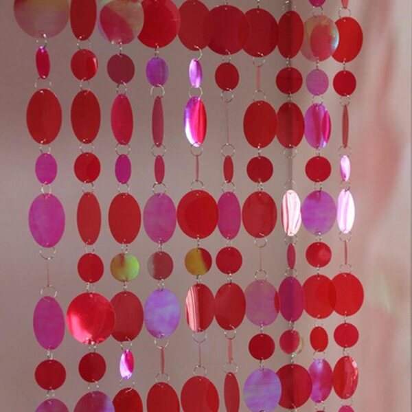 Paillettenvorhang Glitter con Perline PVC 5 Strisce 100 cm Decorazione Interni
