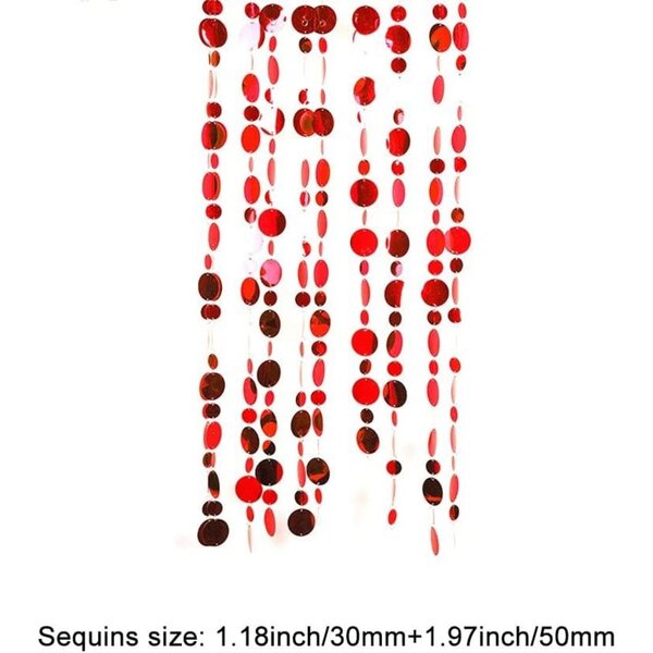 Paillettenvorhang Glitter con Perline PVC 5 Strisce 100 cm Decorazione Interni