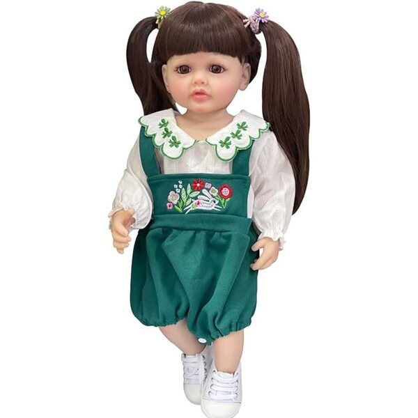 Lonian Reborn-Puppe aus Silikon für Neugeborene, 55 cm, realistisch und wasserdicht, mit Zubehör