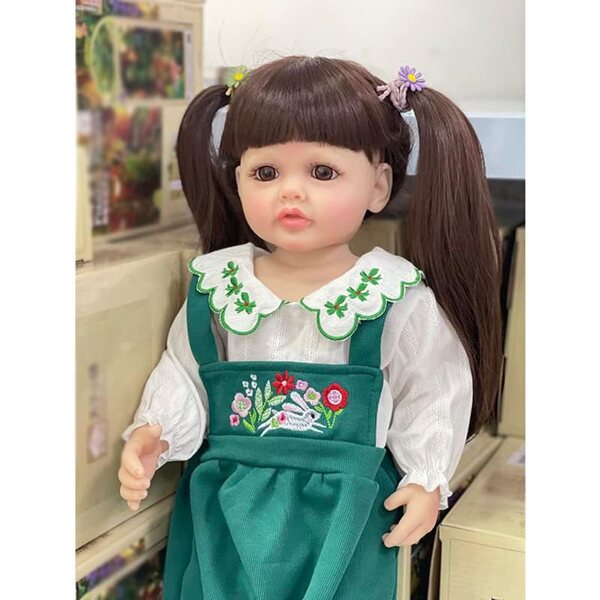 Lonian Reborn Bambola Neonato Silicone 55 cm Realistica e Impermeabile con Accessori