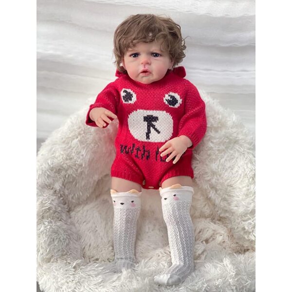 Lonian Reborn-Puppe 60 cm mit handgewurzeltem Haar und weichem Körper