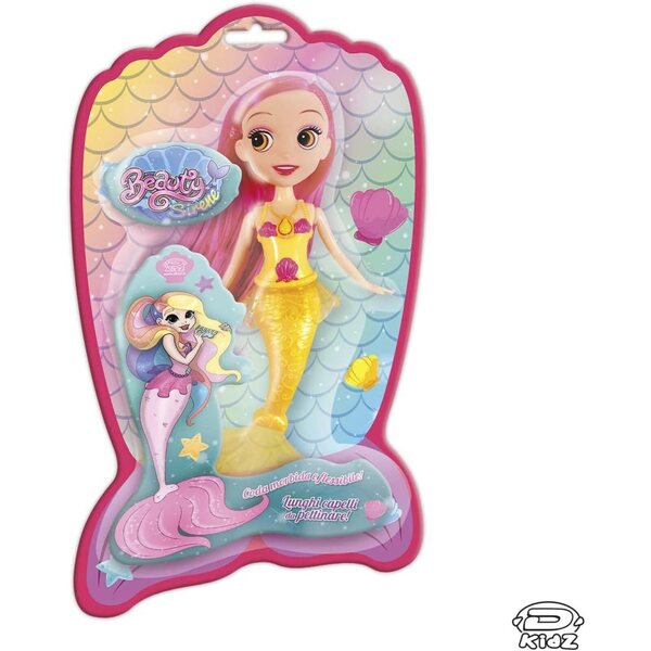 D-KIDZ Beauty Mermaids – Set mit 6 wunderschönen Meerjungfrauen mit weichen Schwänzen und langen Haaren