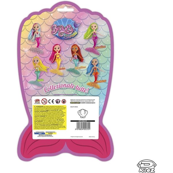 D-KIDZ Beauty Mermaids – Set mit 6 wunderschönen Meerjungfrauen mit weichen Schwänzen und langen Haaren