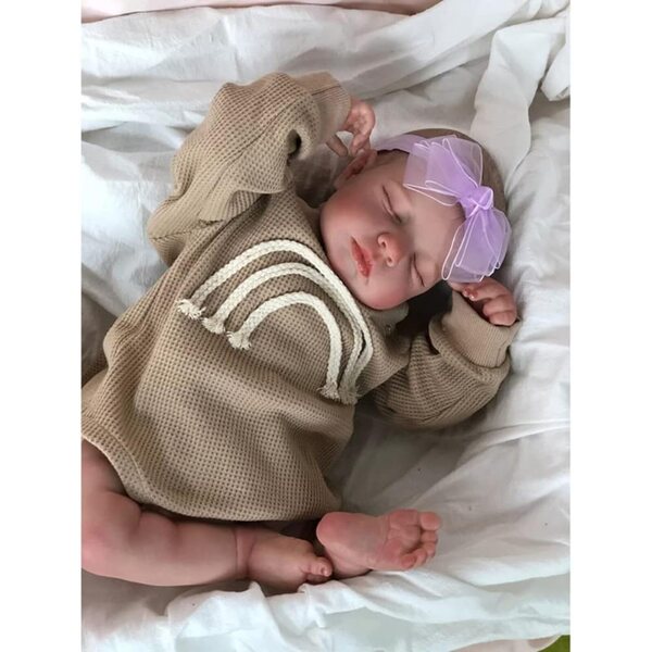 Lonian Poupée Baby 48cm Realistisch pasgeboren zacht en gedetailleerd voor kinderen