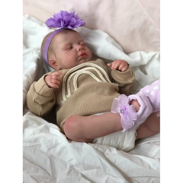 Lonian Poupée Baby 48cm Realistisch pasgeboren zacht en gedetailleerd voor kinderen