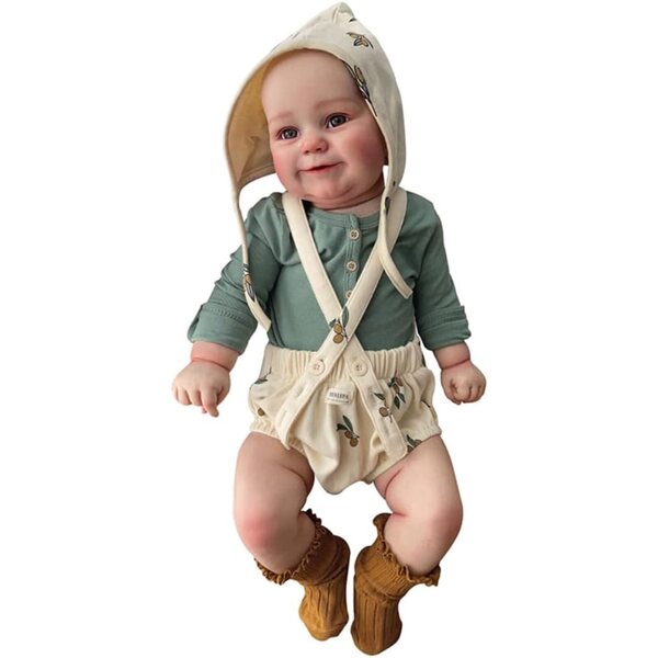 Lonian Bambola Neonato Reborn in Silicone 20/24 Pollici con Corpo Morbido e Vestiti Reali