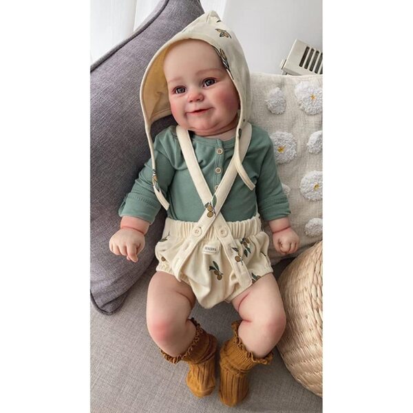 Lonian Bambola Neonato Reborn in Silicone 20/24 Pollici con Corpo Morbido e Vestiti Reali