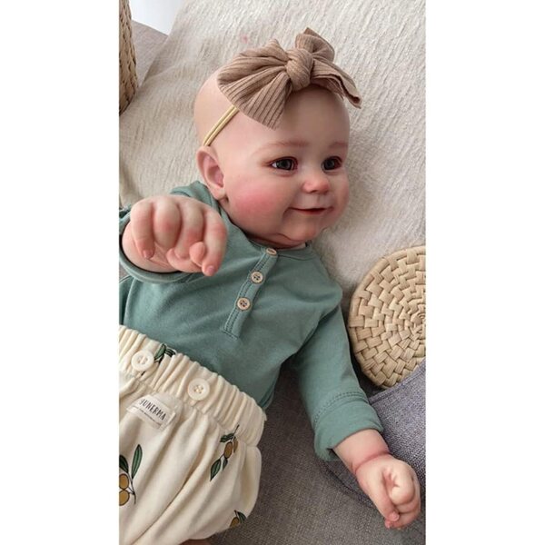 Lonian Bambola Neonato Reborn in Silicone 20/24 Pollici con Corpo Morbido e Vestiti Reali