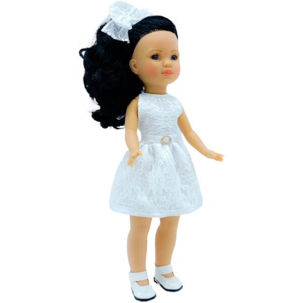 Bambola Folk Artesanía Simona 40 cm in Vinile di Alta Qualità con Abbigliamento