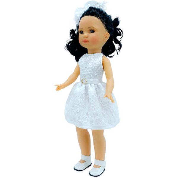 Bambola Folk Artesanía Simona 40 cm in Vinile di Alta Qualità con Abbigliamento