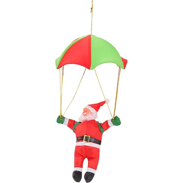 Pupazzo Babbo Natale con Paracadute 30 cm - Decorazione Natalizia Creativa MARMODAY