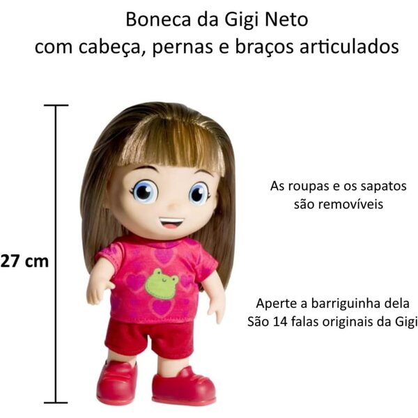 Gi Luccas Neto-Puppe mit interaktivem Audio und abnehmbarer Kleidung, 27 cm