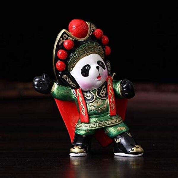 JIAJIA Panda ornamento in porcellana fredda, decorazione ispirata all'opera di Pechino