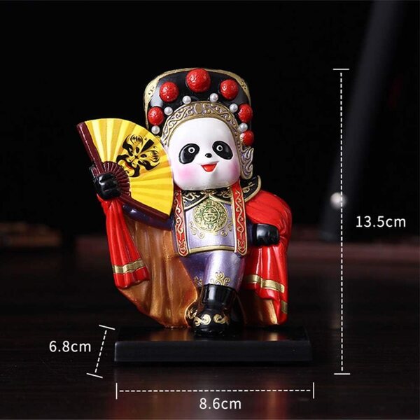 JIAJIA Panda ornamento in porcellana fredda, decorazione ispirata all'opera di Pechino