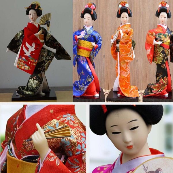 Bambola Giapponese Geisha Kimono Maiko - Idea Regalo Artistica e Decorativa