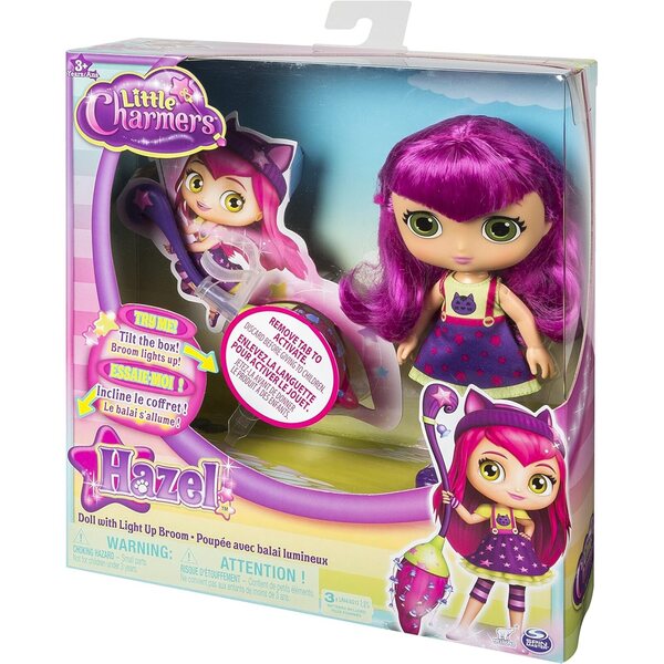 LITTLE CHARMERS Hazel bambola magica 20 cm con scopa luminosa e sonora