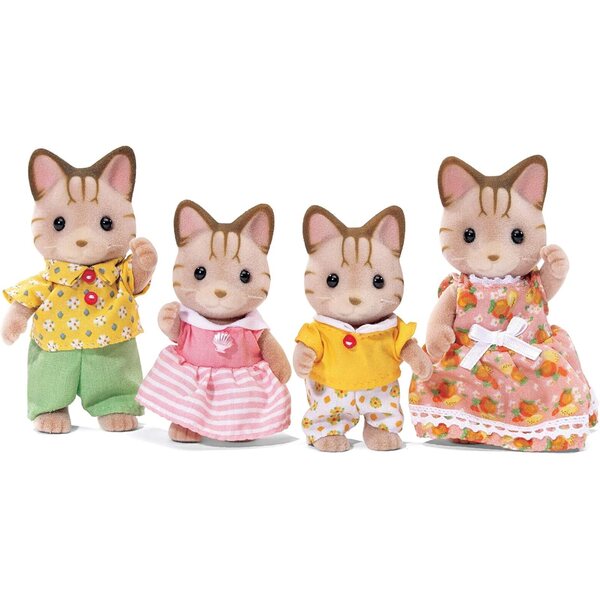 Calico Critters Sandy Katze Family: Set mit Figuren und Zubehör für kreatives Spielen
