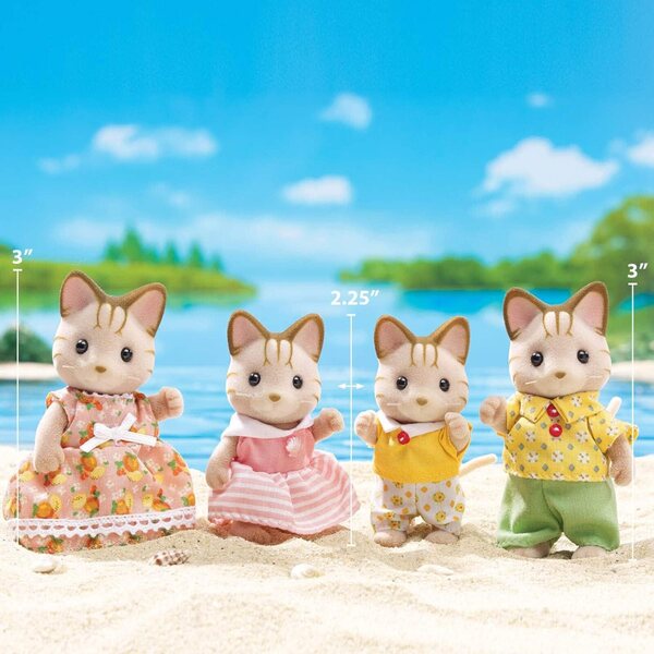 Calico Critters Sandy Katze Family: Set mit Figuren und Zubehör für kreatives Spielen