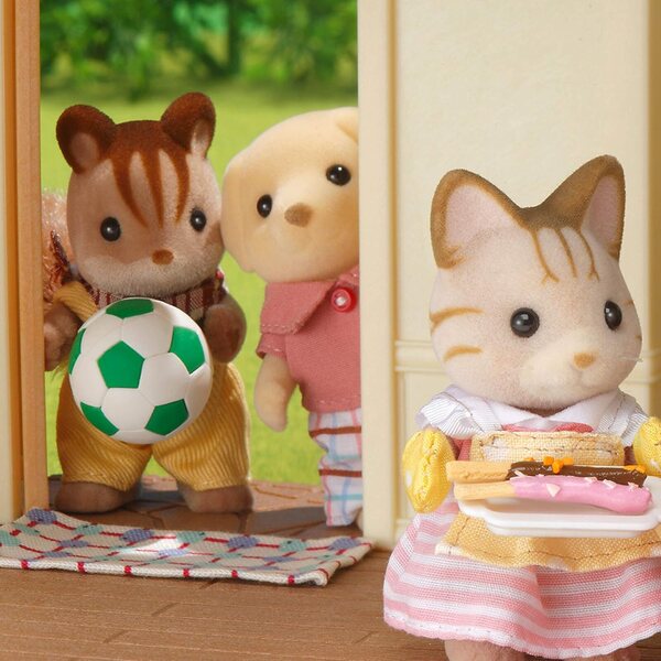 Calico Critters Sandy Katze Family: Set mit Figuren und Zubehör für kreatives Spielen