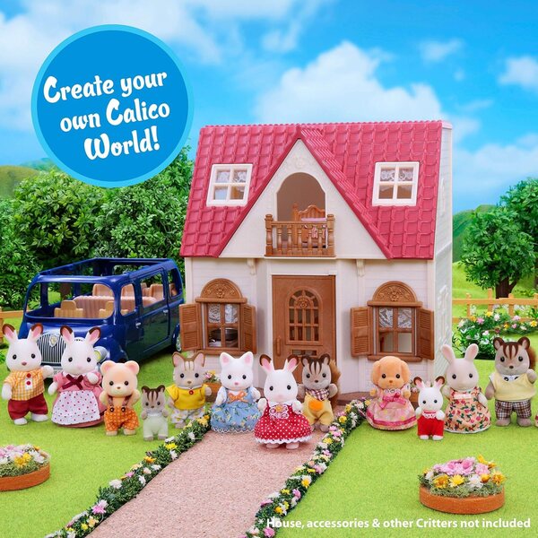 Calico Critters Sandy Katze Family: Set mit Figuren und Zubehör für kreatives Spielen