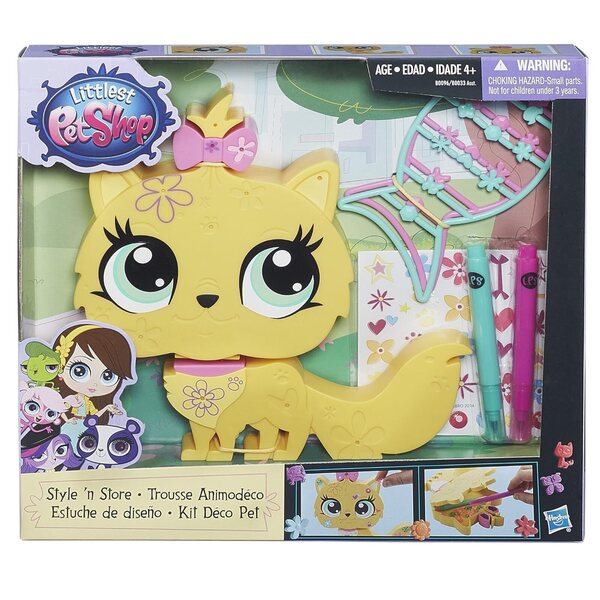 Littlest Pet Shop Store 'n Style Cat Pet - Gioco per Bambini Creativo e Divertente