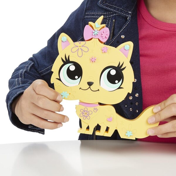 Littlest Pet Shop Store 'n Style Cat Pet - Gioco per Bambini Creativo e Divertente
