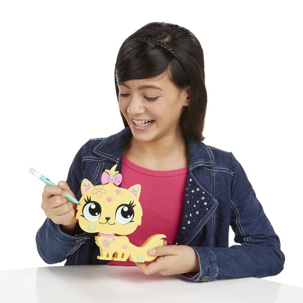 Littlest Pet Shop Store 'n Style Cat Pet - Gioco per Bambini Creativo e Divertente