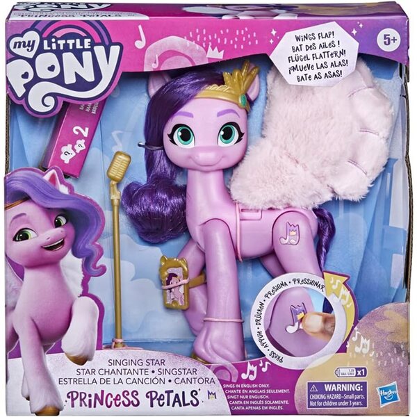 My Little Pony Prinzessin Pipp Blütenblätter, 15 cm, rosa, die singt und Musik spielt