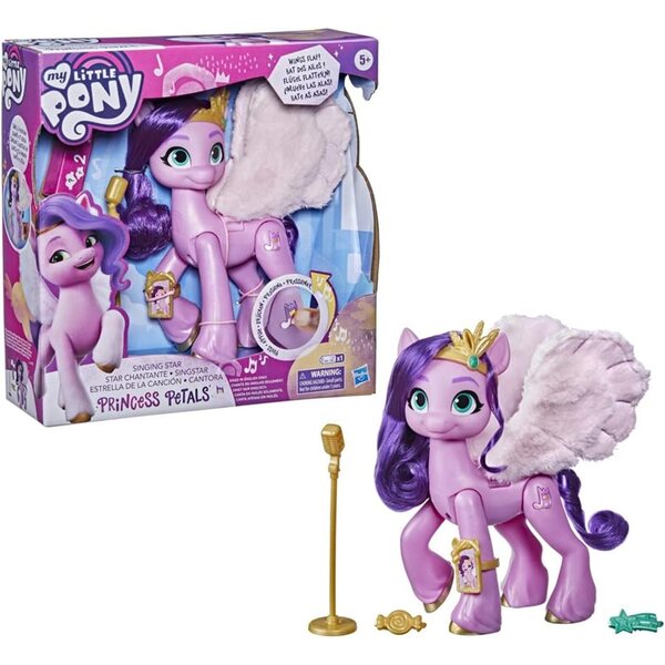 My Little Pony Prinzessin Pipp Blütenblätter, 15 cm, rosa, die singt und Musik spielt