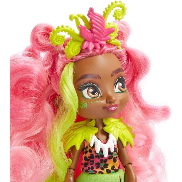 Cave Club Fernessa Puppe 25,4 cm mit Zubehör und Dinosaurier, für Kinder von 4–7 Jahren