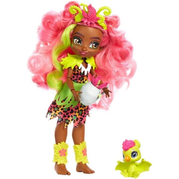 Cave Club Fernessa Puppe 25,4 cm mit Zubehör und Dinosaurier, für Kinder von 4–7 Jahren