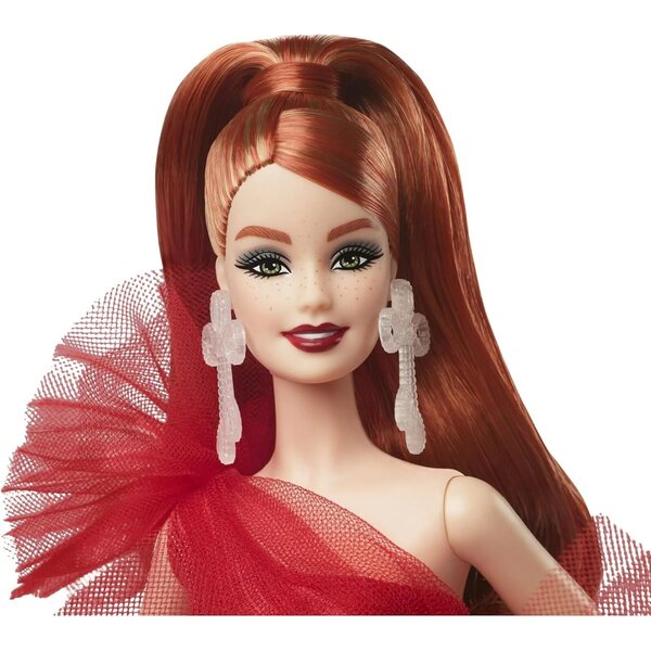 Barbie 2024, limitierte Auflage mit rot kariertem Kleid und roten Haaren – Sammlerstück