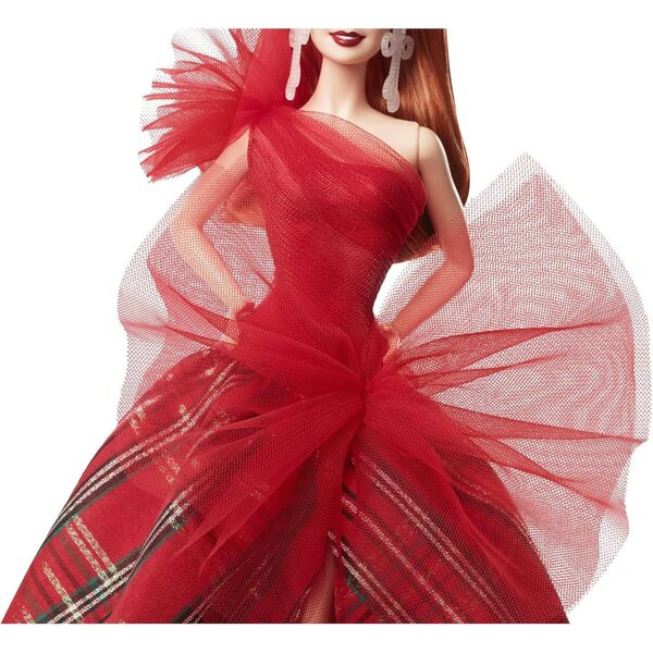 Barbie 2024, limitierte Auflage mit rot kariertem Kleid und roten Haaren – Sammlerstück