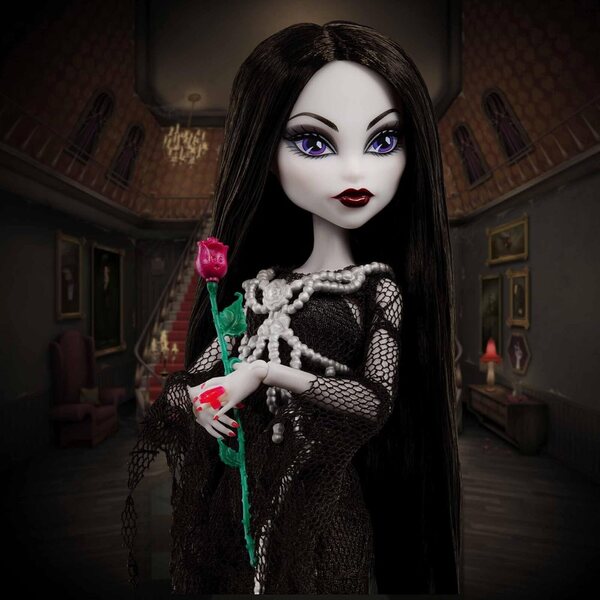 Monster High Skullector Addams Family Due Bambole Morticia & Wednesday Movimento Totale