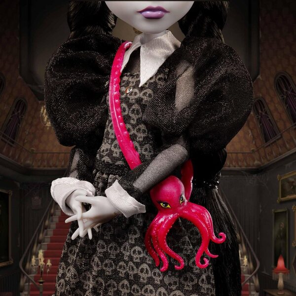 Monster High Skullector Addams Family Due Bambole Morticia & Wednesday Movimento Totale